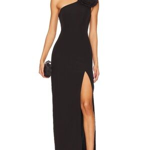Lovers + Friends Black Asymmetrical One-Shoulder Gown
Revolve